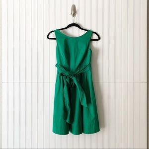 Eliza J Womens 2 Petite Green Fit & Flare Sleeveless Dress With Pockets